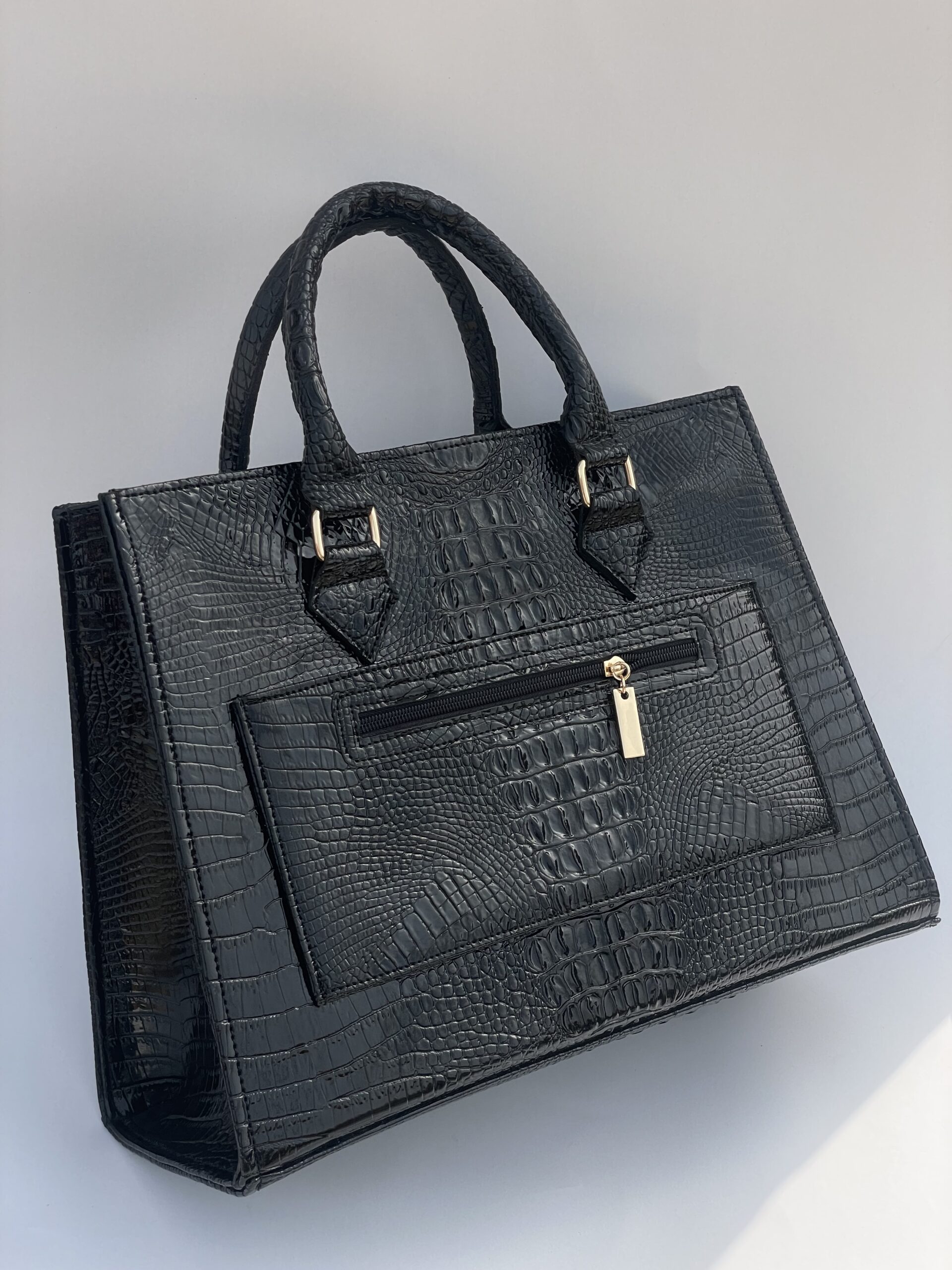 THE LAGOS BAG GLOSSY CROCODILE LEATHER - Image 4