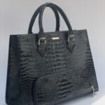 THE LAGOS BAG GLOSSY CROCODILE LEATHER