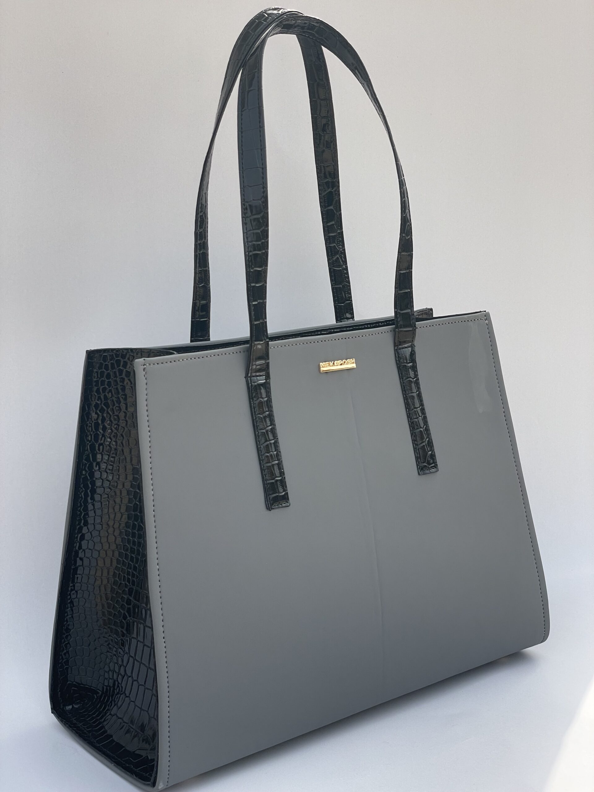 CITY GIRL SMALL MAXI TOTE (GREY COMBO)