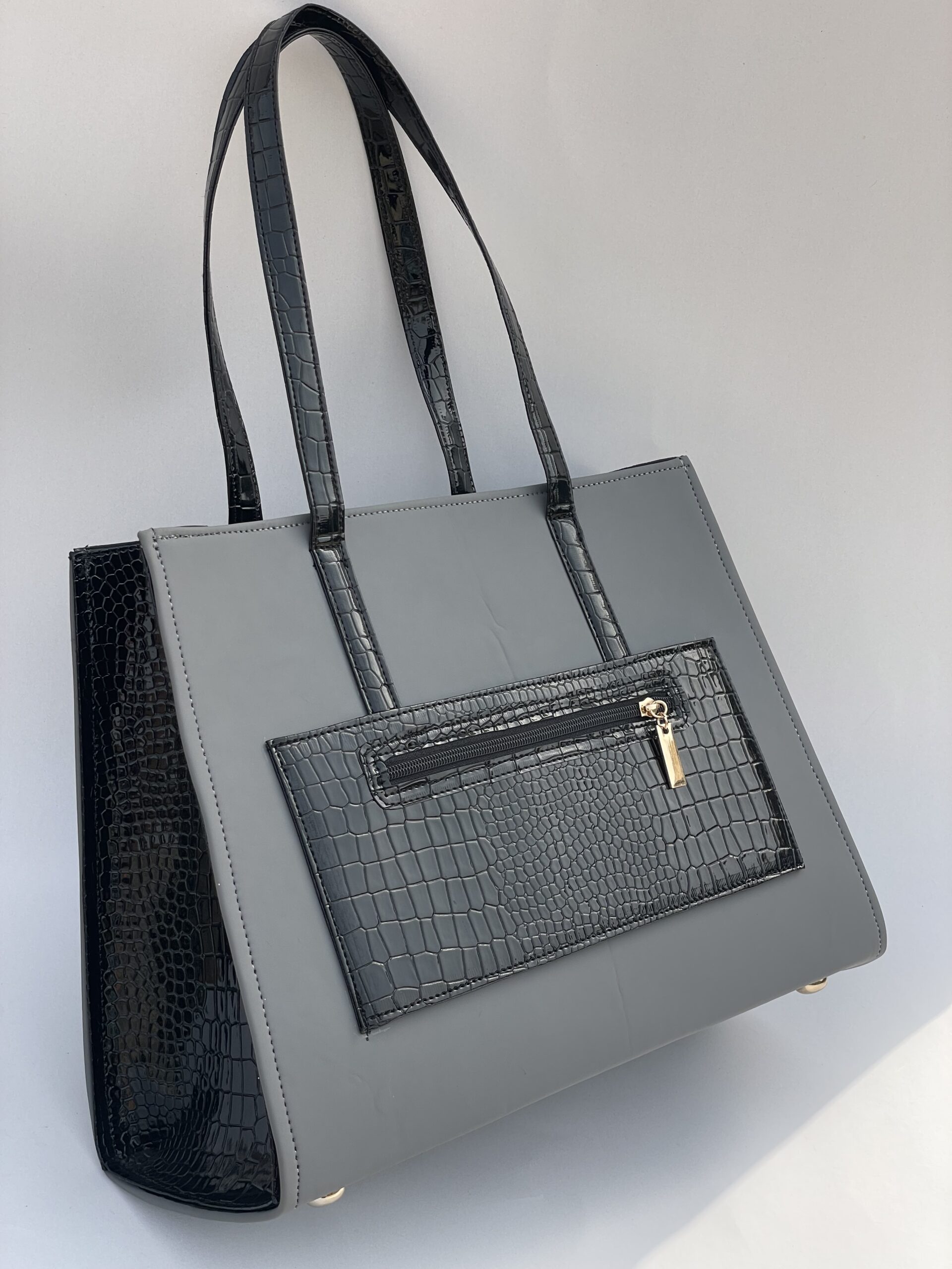 CITY GIRL MAXI TOTE (GREY COMBO) - Image 3
