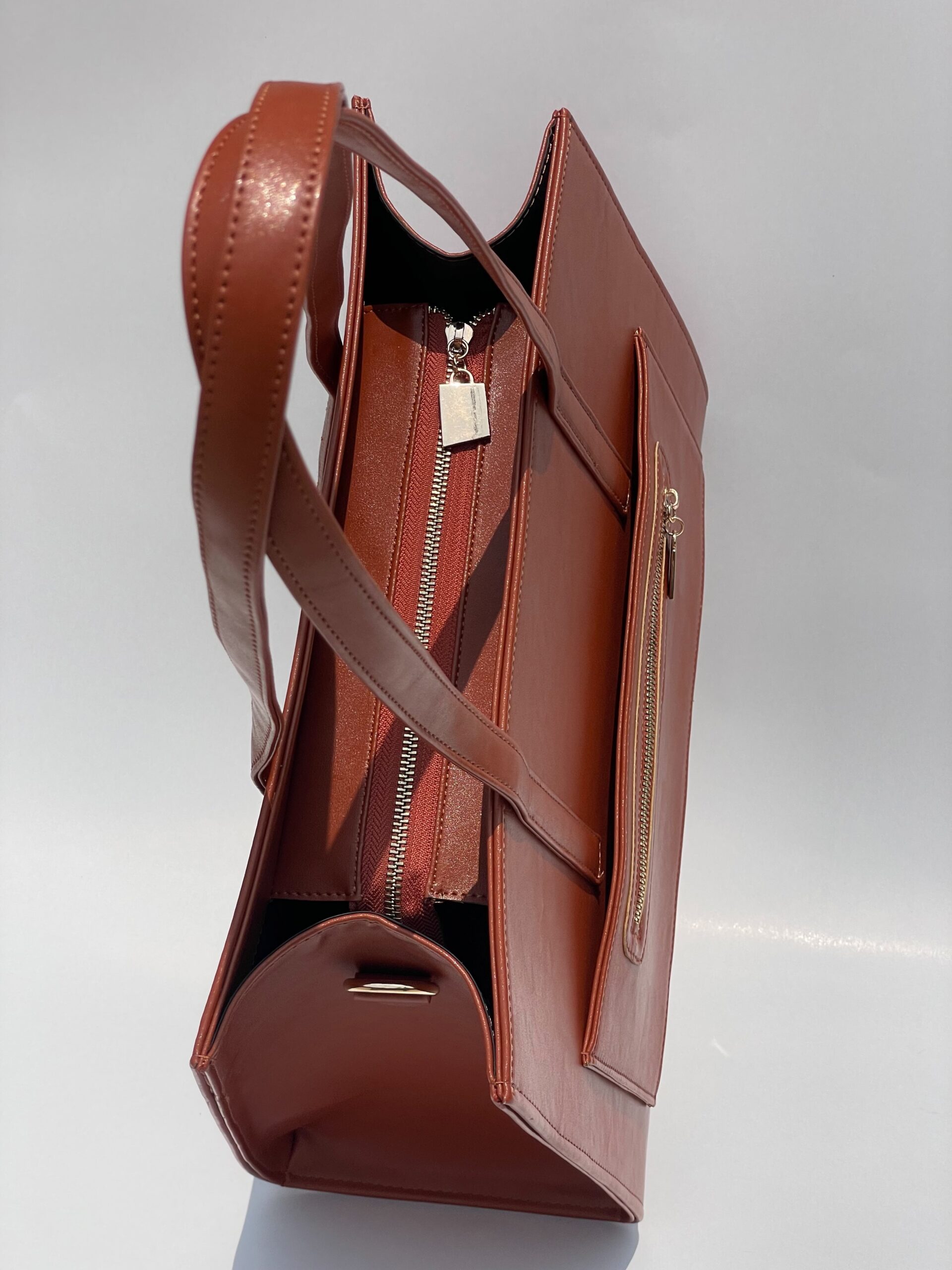 CITY GIRL MAXI TOTE (BURNT ORANGE COLOR) - Image 3